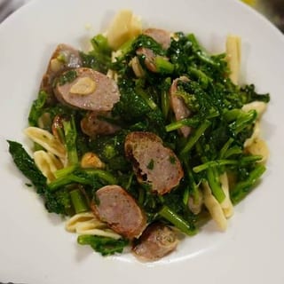 Fresh Pasta with Broccoli Rabe and Sweet Sausage