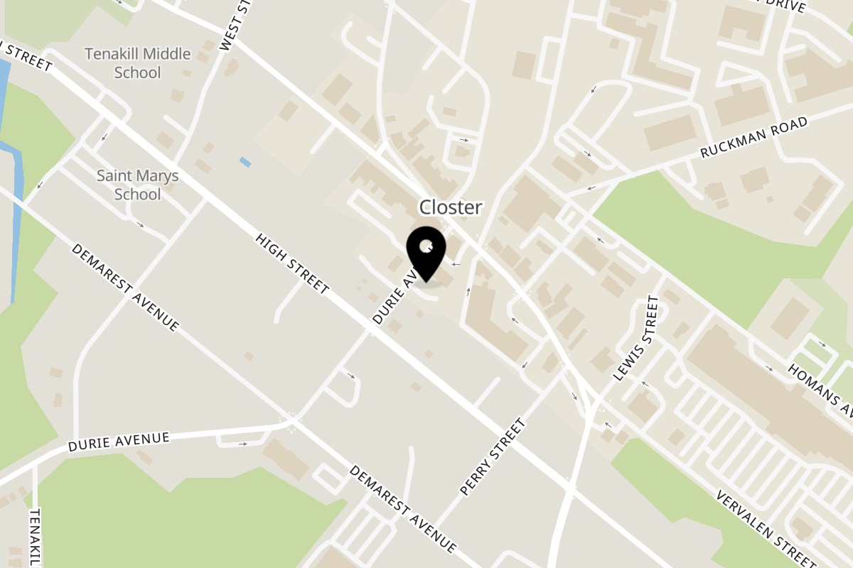 Map showing the location of Buon Gusto Restaurant on 534 Durie Ave in Closter